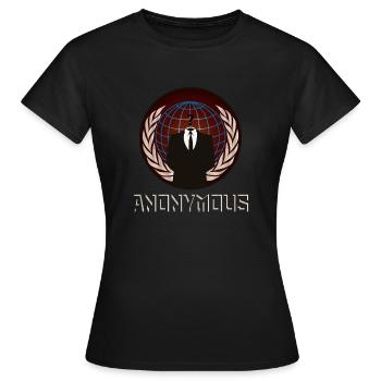 Anonymous - Frauen T-Shirt - Schwarz - Vorne - AI Model Female 172 dark (172cm)