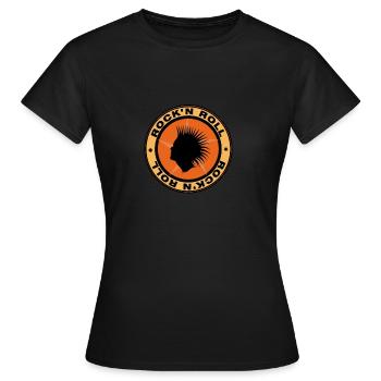 Rouleau Rockabilly - T-shirt Femme - noir - Devant - AI Model Female 172 dark (172cm)