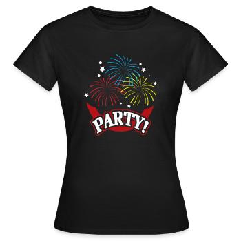 Soirée du Nouvel An - T-shirt Femme - noir - Devant - AI Model Female 172 dark (172cm)
