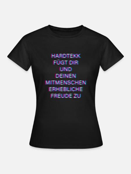 Hardtekk Tekk - Frauen T-Shirt - Schwarz