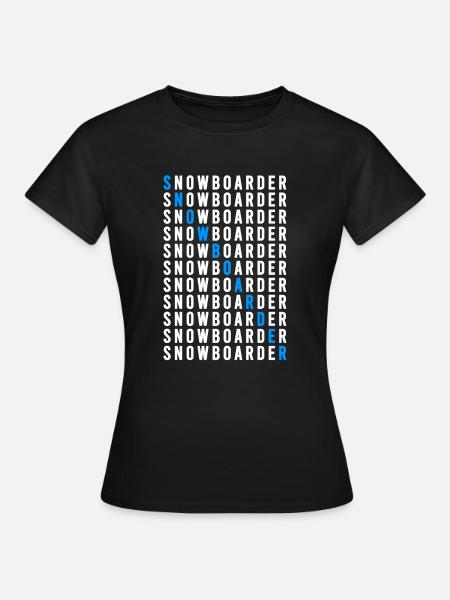 Snowboarder - Frauen T-Shirt - Schwarz