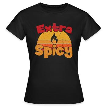 Extra Spicy / Spicy Food - Women's T-Shirt - black - Front - AI Model Female 172 dark (172cm)