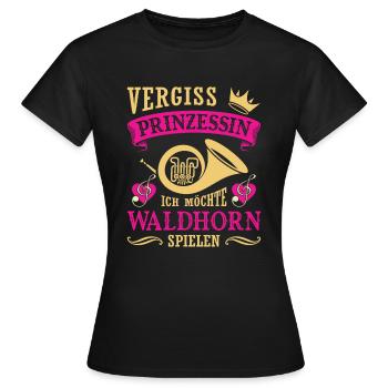 Waldhorn Waldhornspieler Hornist - Frauen T-Shirt - Schwarz - Vorne - AI Model Female 172 dark (172cm)