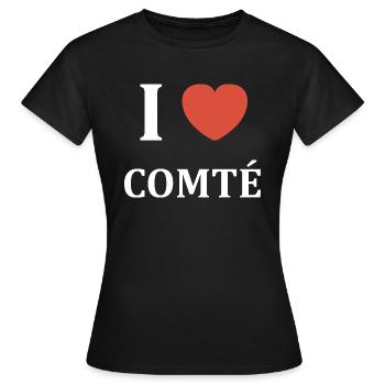 i love comté - T-shirt Femme - noir - Devant - AI Model Female 172 dark (172cm)