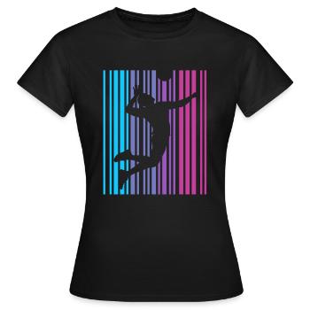 Volleyball Retro Volleyball Player Volleyball Player - Women's T-Shirt - black - Front - AI Model Female 172 dark (172cm)