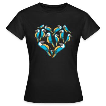 Herz Ara - Frauen T-Shirt - Schwarz - Vorne - AI Model Female 172 dark (172cm)