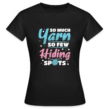 Tant de laine, si peu de cachettes - T-shirt Femme - noir - Devant - AI Model Female 172 dark (172cm)