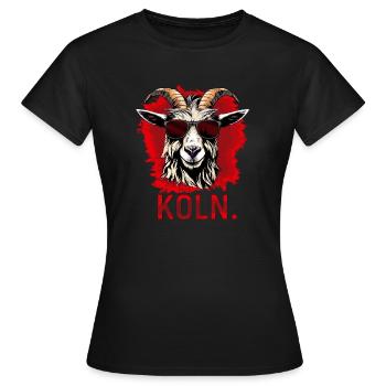 Köln Geissbock - Frauen T-Shirt - Schwarz - Vorne - AI Model Female 172 dark (172cm)