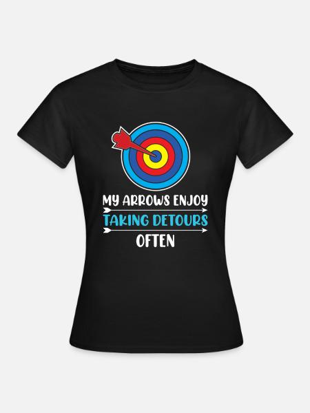 Bogenschießen Bogenschütze - Frauen T-Shirt - Schwarz