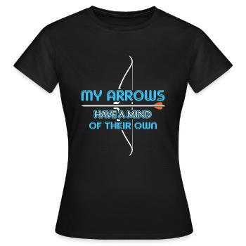 Bogenschießen Bogenschütze - Frauen T-Shirt - Schwarz - Vorne - AI Model Female 172 dark (172cm)