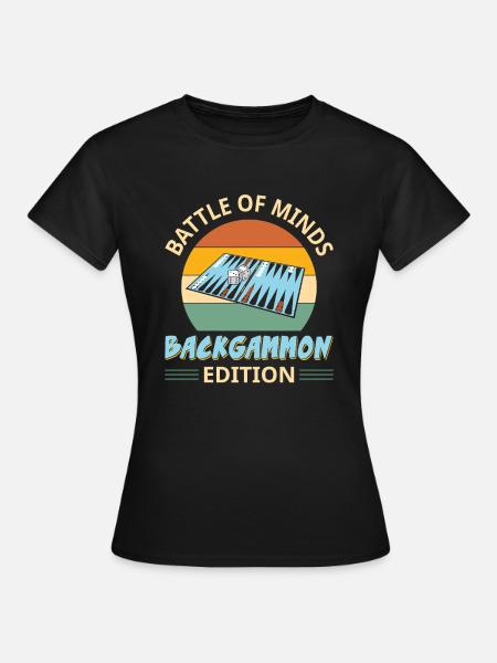 Backgammon Spiel - Frauen T-Shirt - Schwarz