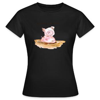 Sauber kann jeder! - Frauen T-Shirt - Schwarz - Vorne - AI Model Female 172 dark (172cm)