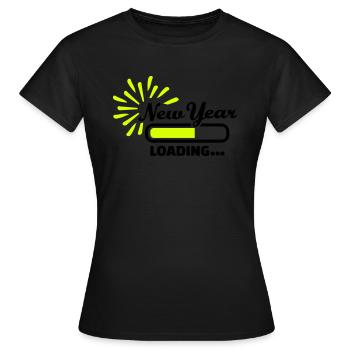 Silvester - Frauen T-Shirt - Schwarz - Vorne - AI Model Female 172 dark (172cm)