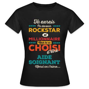 Caregiver - Women's T-Shirt - black - Front - AI Model Female 172 dark (172cm)