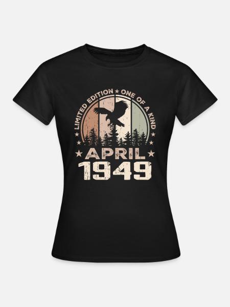 Incomparable depuis avril 1949, 75e Anniversaire - T-shirt Femme - noir