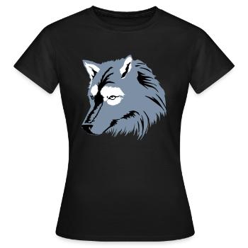 Silver Grey Wolf / Silbergrauer Wolf (3c) - Women's T-Shirt - black - Front - AI Model Female 172 dark (172cm)
