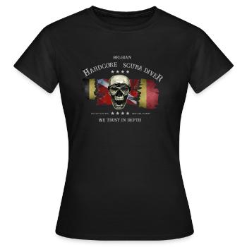 Taucher Belgian Extrem Diver - Frauen T-Shirt - Schwarz - Vorne - AI Model Female 172 dark (172cm)