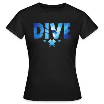 Plongée sous-marine Plongée dans les ombres profondes - Plongée - T-shirt Femme - noir - Devant - AI Model Female 172 dark (172cm)