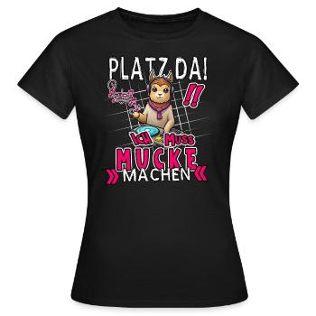 Faites de la place ! Je dois faire de la musique drôle lama - T-shirt Femme - noir - Devant - AI Model Female 172 dark (172cm)