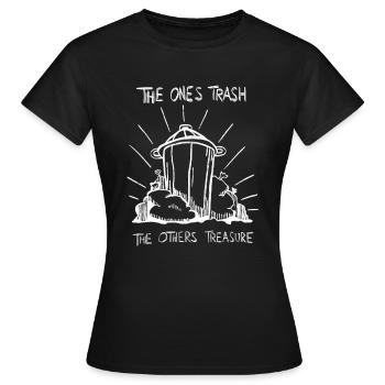 Müll für die Einen, Schätze für die Anderen - Frauen T-Shirt - Schwarz - Vorne - AI Model Female 172 dark (172cm)