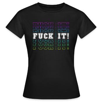 MERDE! -> Réflexions finales avant toute décision - T-shirt Femme - noir - Devant - AI Model Female 172 dark (172cm)