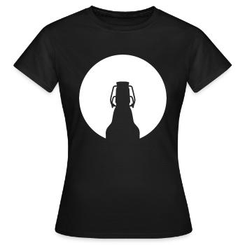 Poignée bouteille - T-shirt Femme - noir - Devant - AI Model Female 172 dark (172cm)