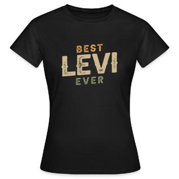Meilleur Levi Nom Personnalisé Drôle - T-shirt Femme - noir - Devant - AI Model Female 172 dark (172cm)
