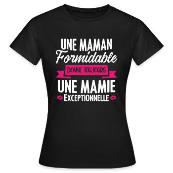Une maman formidable donne toujours une mamie - T-shirt Femme - noir - Devant - AI Model Female 172 dark (172cm)