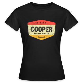 Cooper Personalized Name - Cooper - Women's T-Shirt - black - Front - AI Model Female 172 dark (172cm)
