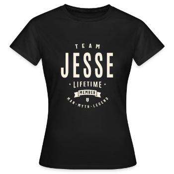 Team Jesse Lebenslanges Mitglied - Frauen T-Shirt - Schwarz - Vorne - AI Model Female 172 dark (172cm)