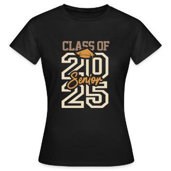 Abschlussfeier der Abschlussklasse 2025 der Abschlussklasse 2025 - Frauen T-Shirt - Schwarz - Vorne - AI Model Female 172 dark (172cm)