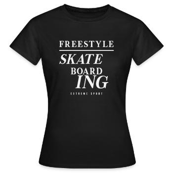 Extremsport Freestyle Skateboarding - Frauen T-Shirt - Schwarz - Vorne - AI Model Female 172 dark (172cm)