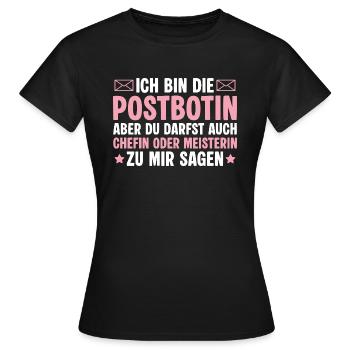 Postbotin Chefin oder Meisterin - Briefträgerin - Frauen T-Shirt - Schwarz - Vorne - AI Model Female 172 dark (172cm)