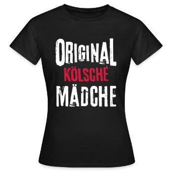 Kölnerin Kölsche Mädche Original Kölner Köln Frau - Frauen T-Shirt - Schwarz - Vorne - AI Model Female 172 dark (172cm)