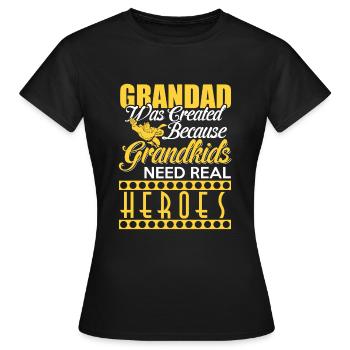 Grandad - Women's T-Shirt - black - Front - AI Model Female 172 dark (172cm)