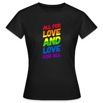 Homosexuality LGBT CSD Gay Pride - Women's T-Shirt - black - Front - AI Model Female 172 dark (172cm)