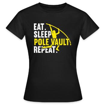 Stabhochsprung - Frauen T-Shirt - Schwarz - Vorne - AI Model Female 172 dark (172cm)
