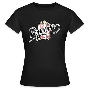 pop-corn - T-shirt Femme - noir - Devant - AI Model Female 172 dark (172cm)