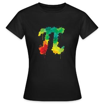 Pi, symbole, maths, infini, nombre irrationnel - T-shirt Femme - noir - Devant - AI Model Female 172 dark (172cm)