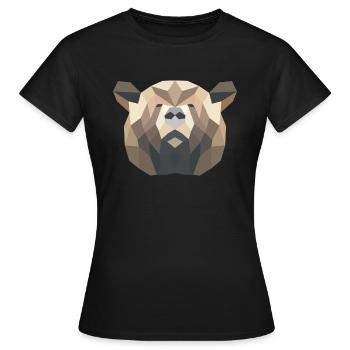 ours brun - T-shirt Femme - noir - Devant - AI Model Female 172 dark (172cm)