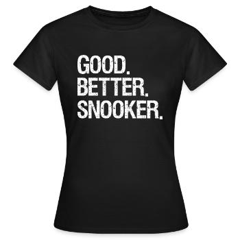 Snooker - Frauen T-Shirt - Schwarz - Vorne - AI Model Female 172 dark (172cm)