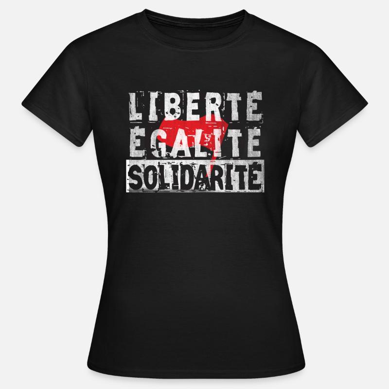 antifa freedom equality fraternity - Women's T-Shirt - black