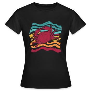 Krabbe Krebs Meer Krebstiere Geschenk Meerestier - Frauen T-Shirt - Schwarz - Vorne - AI Model Female 172 dark (172cm)
