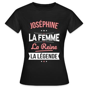 Joséphine - La Femme - La Reine - La Légende - T-shirt Femme - noir - Devant - AI Model Female 172 dark (172cm)