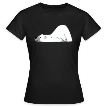 Lustiger Trickfilm Eisbär von Cheerful Madness!! - Frauen T-Shirt - Schwarz - Vorne - AI Model Female 172 dark (172cm)