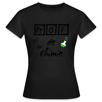Je suis prof de chimie ballon - Frauen T-Shirt - Schwarz - Vorne - AI Model Female 172 dark (172cm)