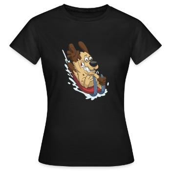 Traîneau traîneau idée cadeau super rapide - T-shirt Femme - noir - Devant - AI Model Female 172 dark (172cm)
