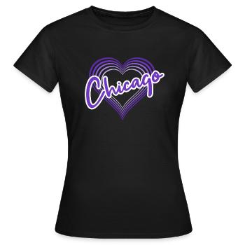 Chicago - T-shirt Femme - noir - Devant - AI Model Female 172 dark (172cm)