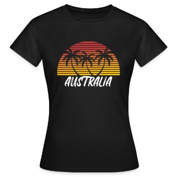 australia - Women's T-Shirt - black - Front - AI Model Female 172 dark (172cm)