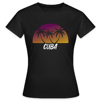 Cuba - T-shirt Femme - noir - Devant - AI Model Female 172 dark (172cm)